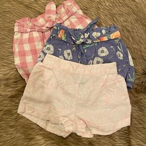 •Gap• Floral and Gingham Shorts Trio